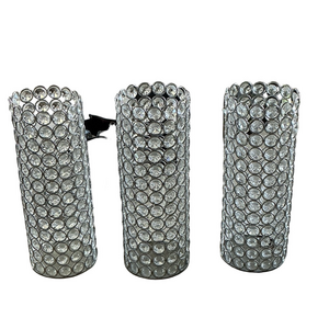 Elegant Crystal Vase Trio